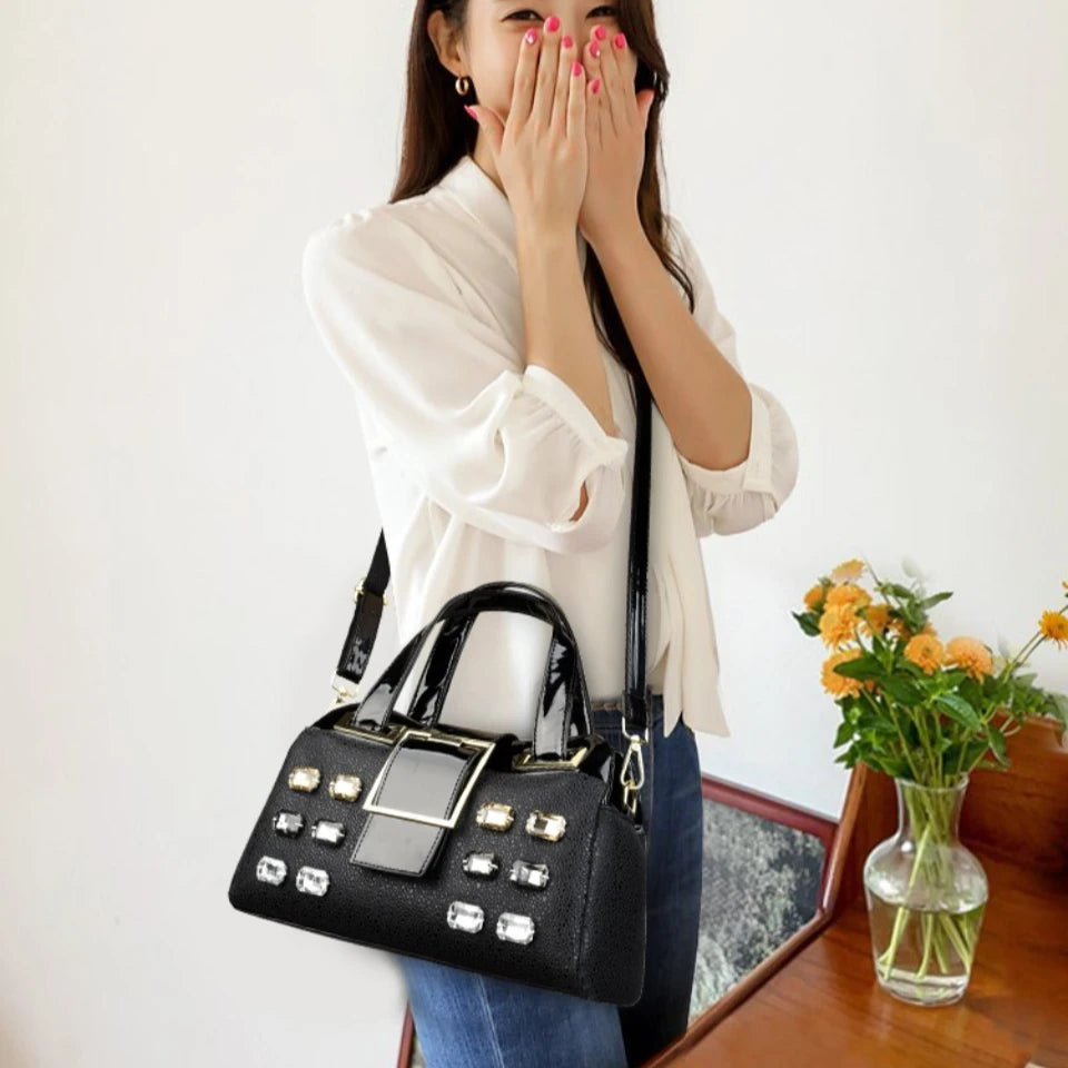 Diamond Embellished Luxury Tote Bag for Women