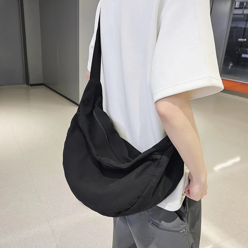 Large Canvas Crossbody Bag for Women – Casual Hobo Messenger