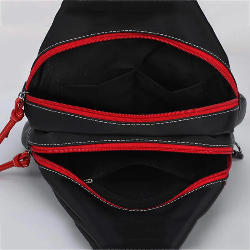 Waterproof Nylon Backpack for Women – Boho Crossbody Travel Bag