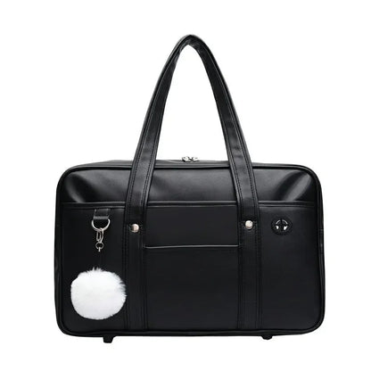 Japanese School Bag PU Leather Tote Handbag Anime Uniform Style