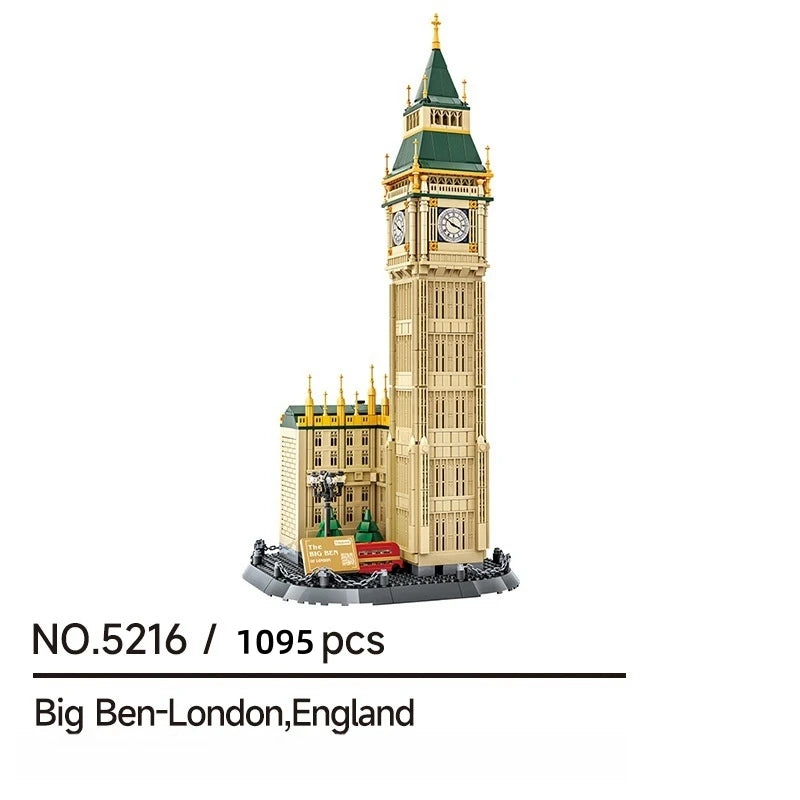 London Big Ben Building Blocks Set – 1095 Pieces Architecture Toy