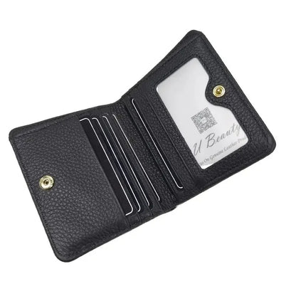 Genuine Cowhide Leather Slim Wallet – Fox Stud Card Holder