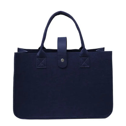 Large Capacity Felt Tote Bag for Women – Designer Woven Handbag