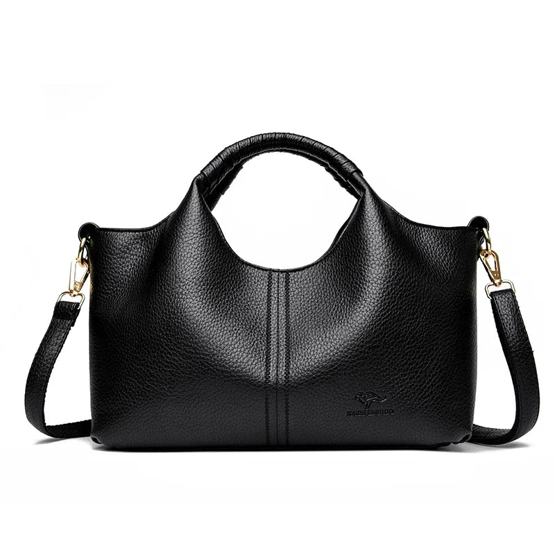 Soft Leather Tote Handbag – Women's Luxury Shoulder & Crossbody Bag