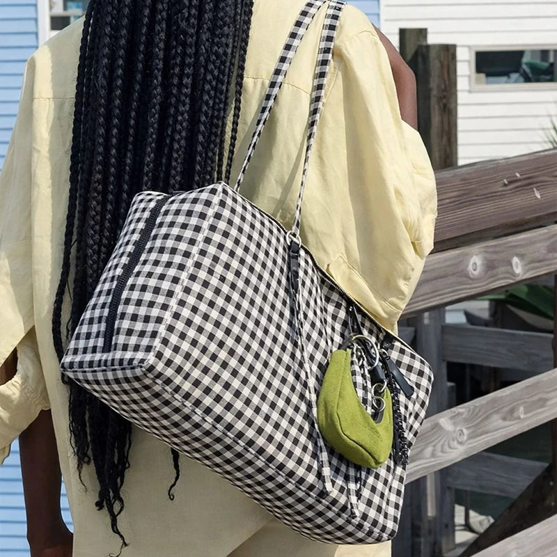 Nylon Bowling Shoulder Bag – Women's Large Capacity Handbag