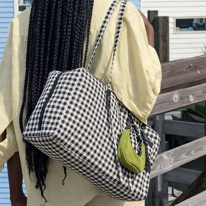 Nylon Bowling Shoulder Bag – Women's Large Capacity Handbag