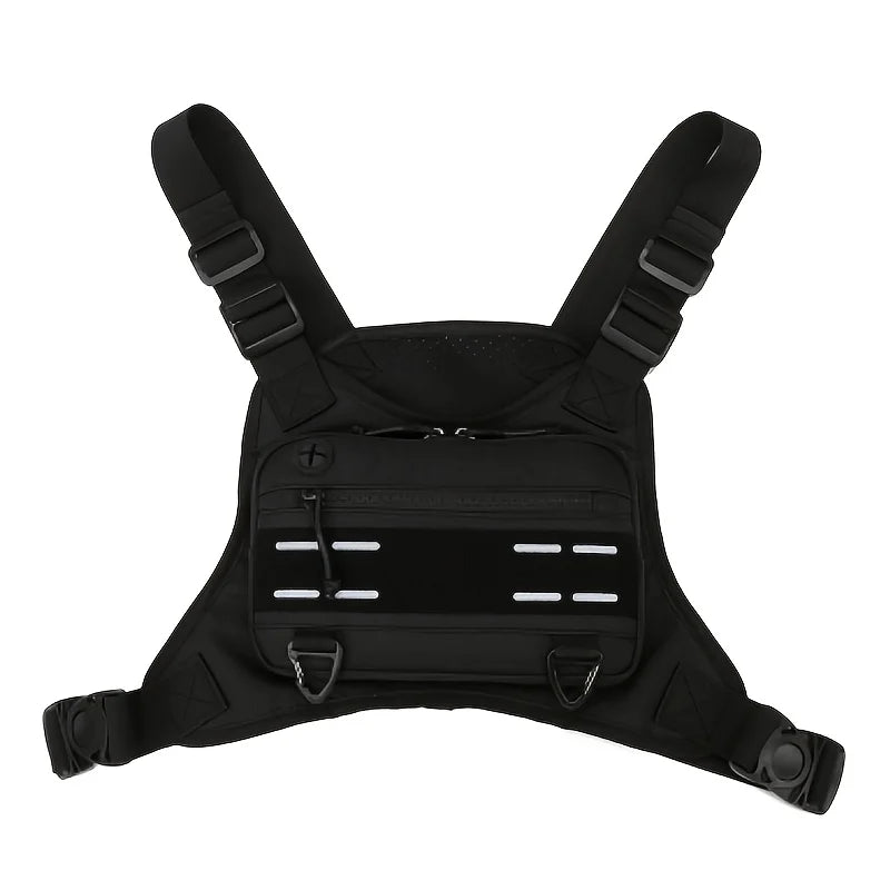 Tactical MOLLE Chest Rig Vest Bag – Airsoft Hunting Shoulder Pack