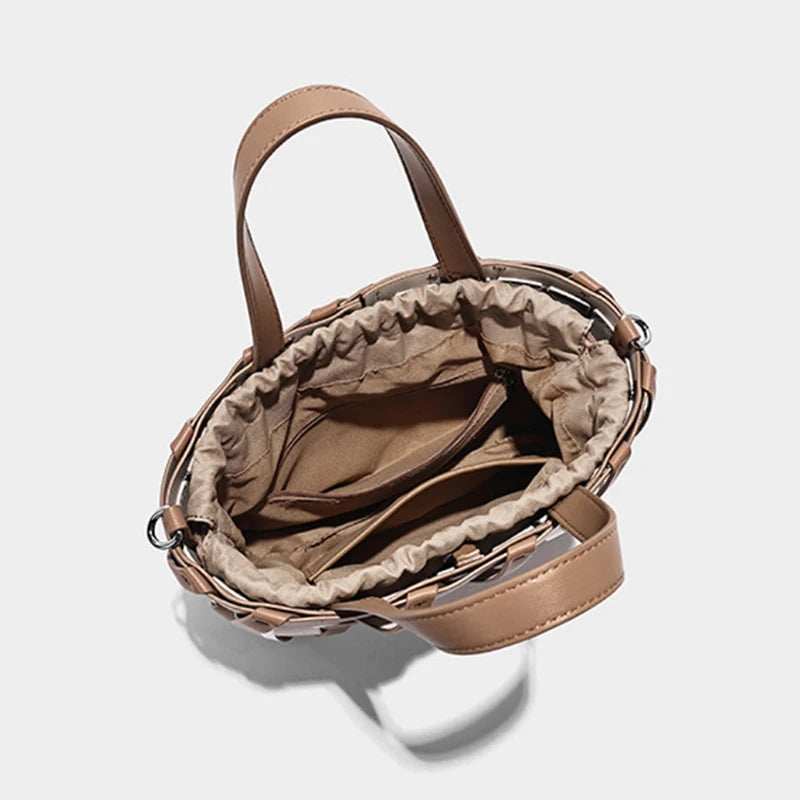 Woven Basket Handbag – 2-in-1 Shoulder & Crossbody Bag