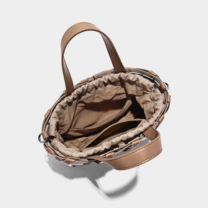 Woven Basket Handbag – 2-in-1 Shoulder & Crossbody Bag
