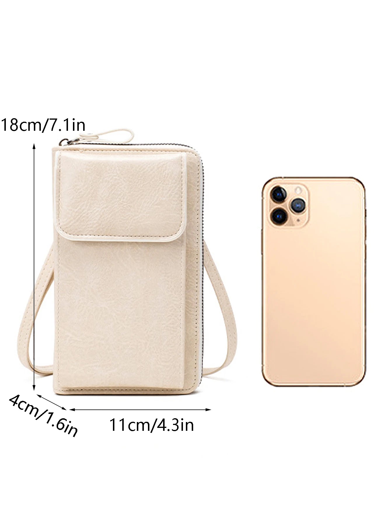 Crossbody Phone Bag – PU Leather Multi-Functional Retro Shoulder Bag