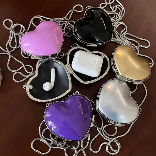 Heart Shape Mini Crossbody Bag – Women's Evening Chain Purse