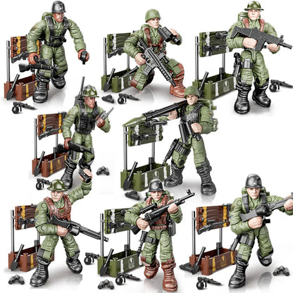 Military Army SWAT Soldier Figures Building Blocks for Kids
