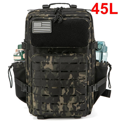 Tactical Backpack with Water Bottle Holder – 25L & 45L