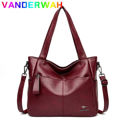 Women's Leather Tote Bag – Luxury Top Handle Shoulder Bag