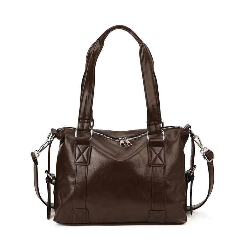 Retro Large Capacity Tote Bag Simple Pillow Messenger Leisure Travel Shoulder
