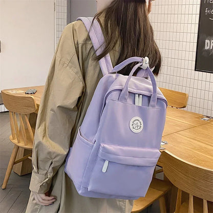 Waterproof Nylon Backpack for Women – School & Travel