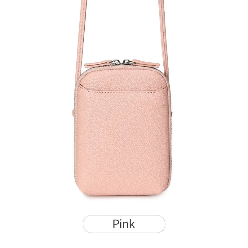 Classic Solid Color Women S Crossbody Bag High-Quality Pu Leather Shoulder Fashionableluxury Large