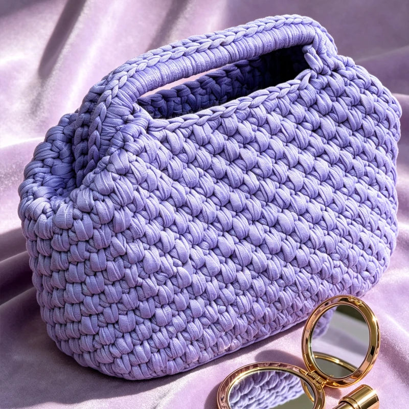 Hand-Woven Clutch Bag – Luxury Yarn Handbag for Women