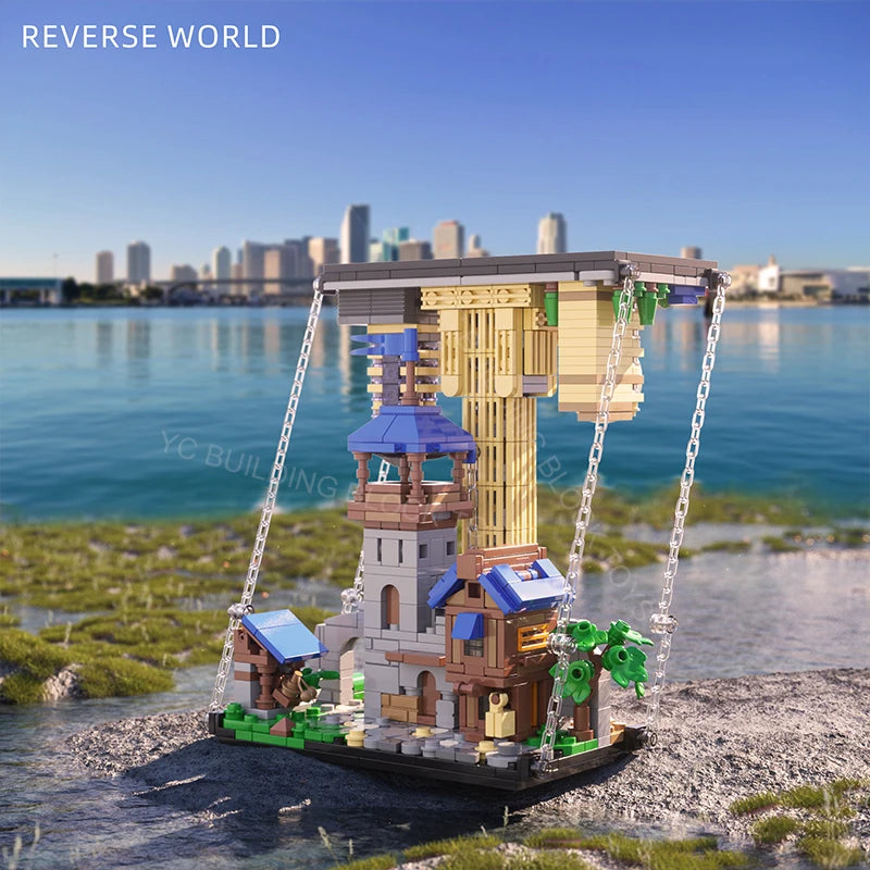 Anti-Gravity Reversed World Building Blocks – 835pcs Medieval City