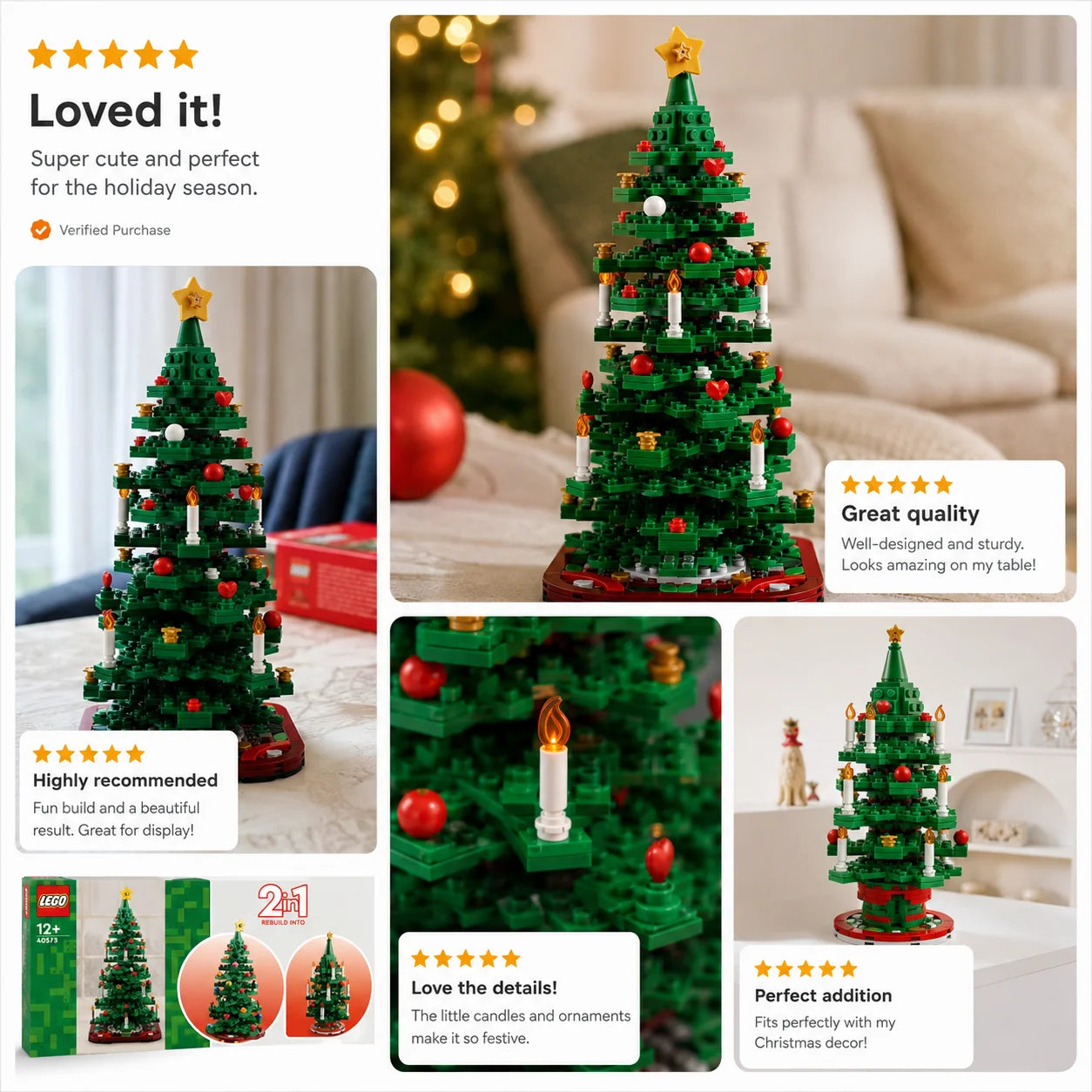 LEGO Christmas Tree 40573 Building Set – 784 Pieces