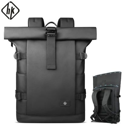 Roll-Top Travel Backpack – Expandable 15.6" Laptop Bag for Men