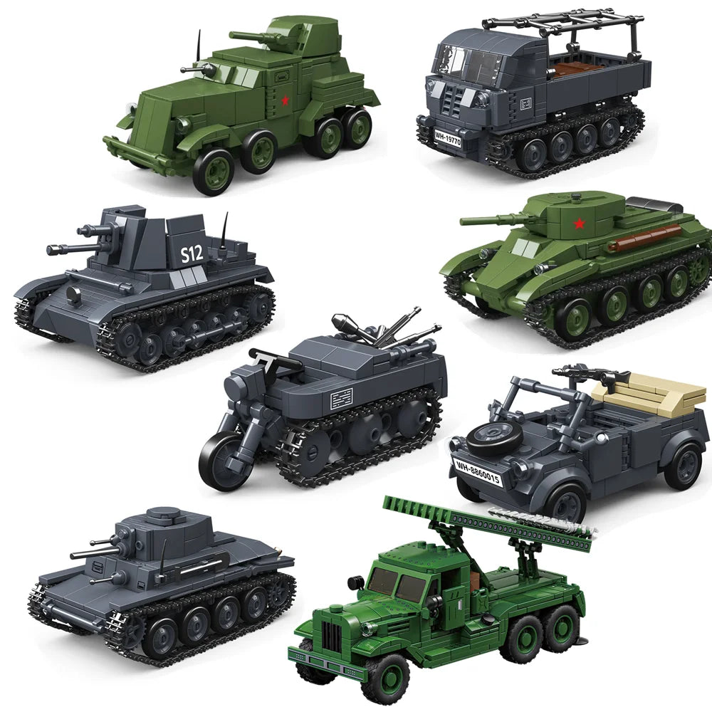 WWII 38t-A Light Tank Building Blocks Set – Military Brick Model