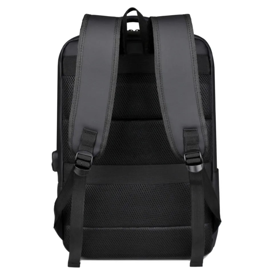 Large Capacity Travel Backpack with USB Charging Port – Water-Resistant Business Bag for Men