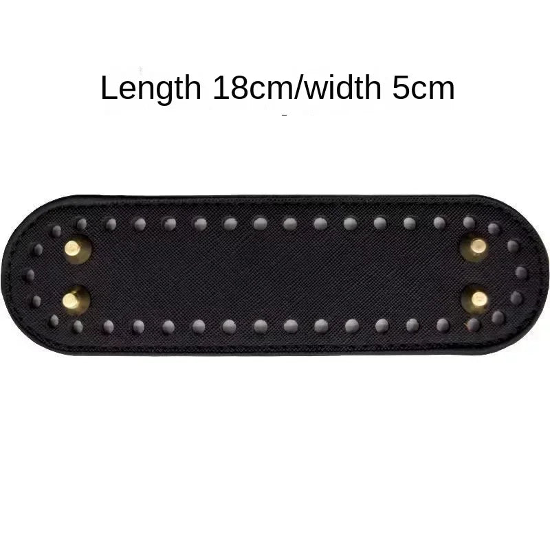 PU Leather Bag Bottom with Rivets for Crochet Knitting Bags