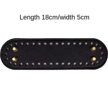PU Leather Bag Bottom with Rivets for Crochet Knitting Bags