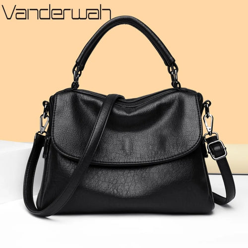 Women's Leather Doctor Bag – Crossbody Shoulder Handbag