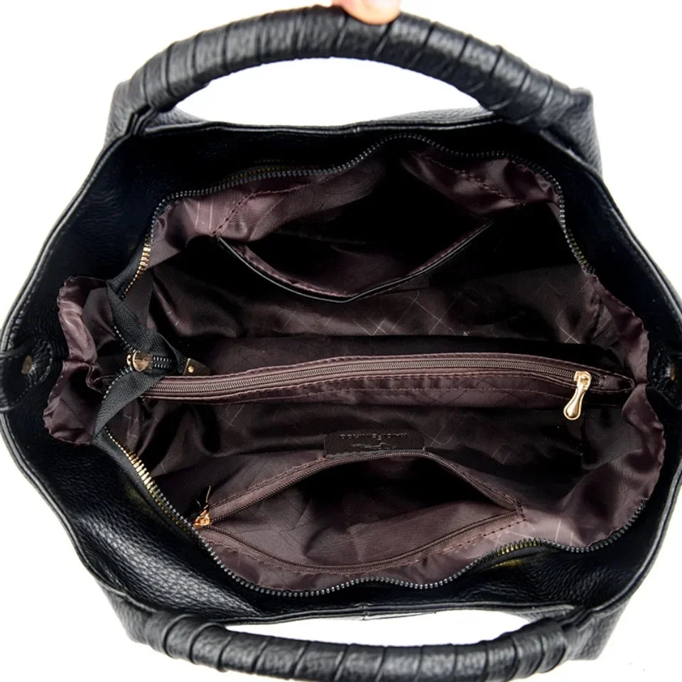 Soft Leather Tote Handbag – Women's Luxury Shoulder & Crossbody Bag