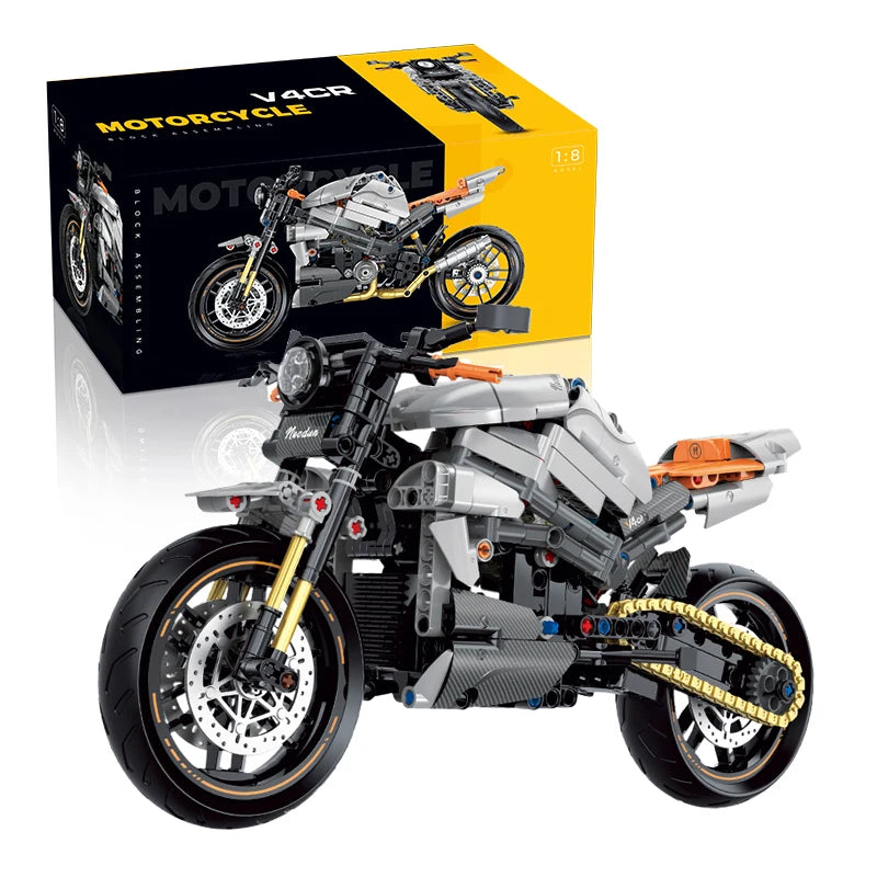 MOC Sportster Chopper Motorcycle Building Blocks Set – 1:8 Scale