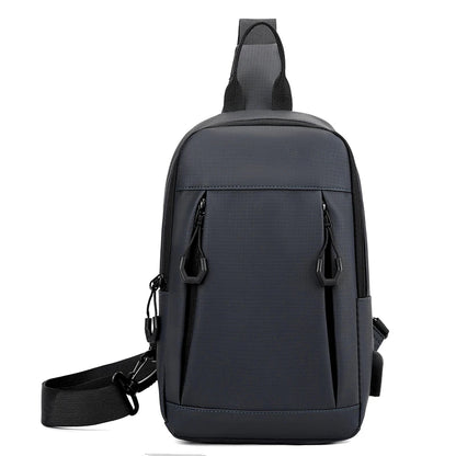 Sling Chest Bag for Men with USB Port – Crossbody Pack