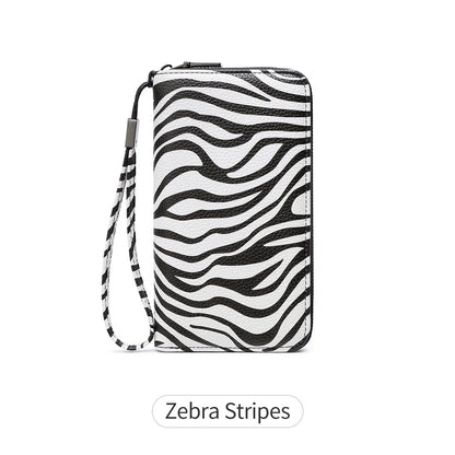 RFID Blocking Women's Animal Print Accordion Wallet Wristlet