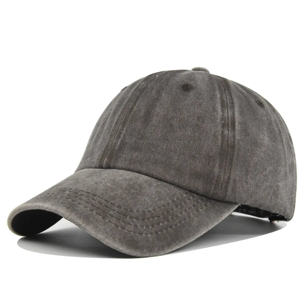 Solid Color Washed Cotton Baseball Cap – Unisex Dad Hat