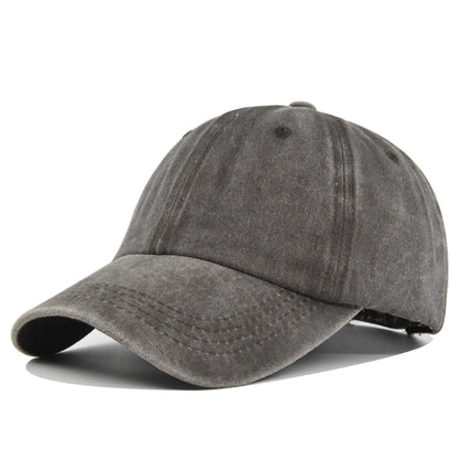 Solid Color Washed Cotton Baseball Cap – Unisex Dad Hat
