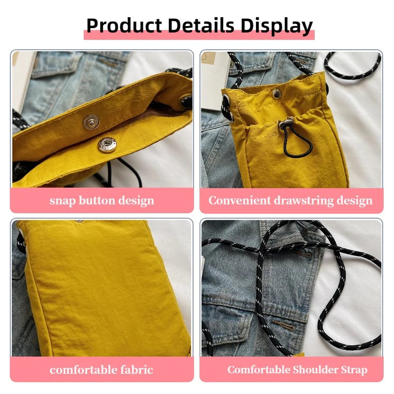 Women's Drawstring Mini Crossbody Shoulder Bag