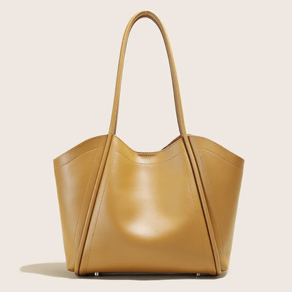 Women's Genuine Leather Tote Bag – Large Capacity Shoulder Bag