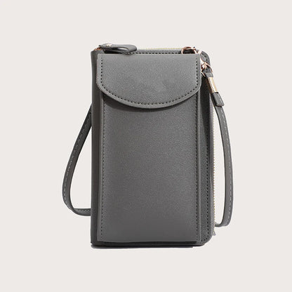 Women's PU Leather Phone Crossbody Bag & Wallet