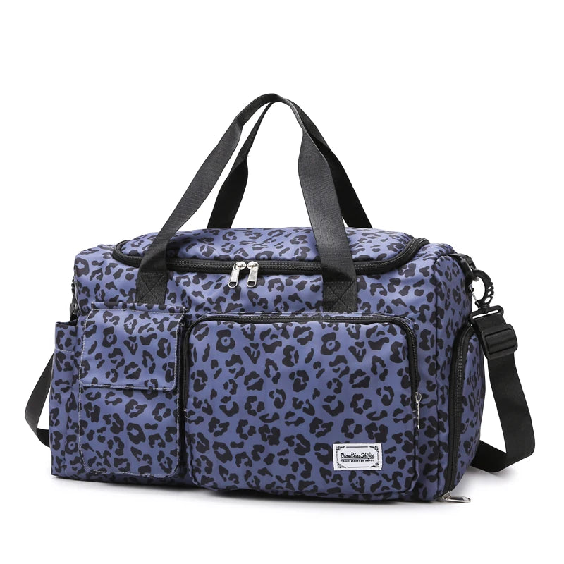 Leopard Print Duffle Bag – Large Capacity Sports Travel Bag