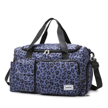 Leopard Print Duffle Bag – Large Capacity Sports Travel Bag