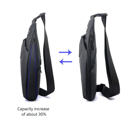 Anti-Theft Sling Bag Men Waterproof Crossbody Chest Pack