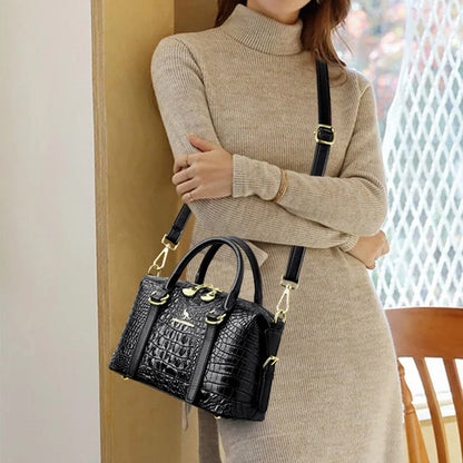 Crocodile Pattern Tote Bag for Women – Luxury Handbag & Crossbody