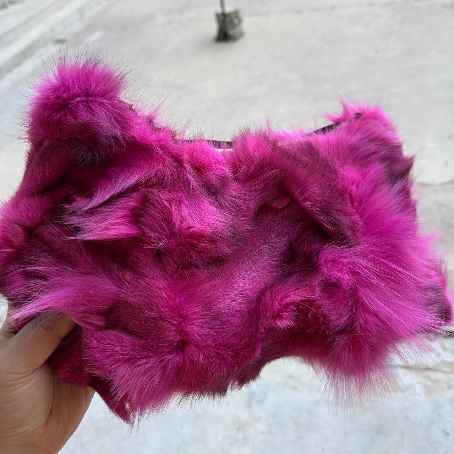 Luxury Europe America Women Real Fox Fur Bag Messenger Chain Shoulder Ladies Tote Handbag Crossbody