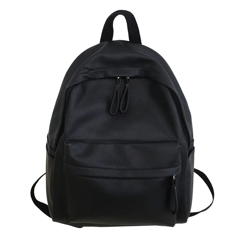 PU Leather School Backpack for Women & Teen Girls