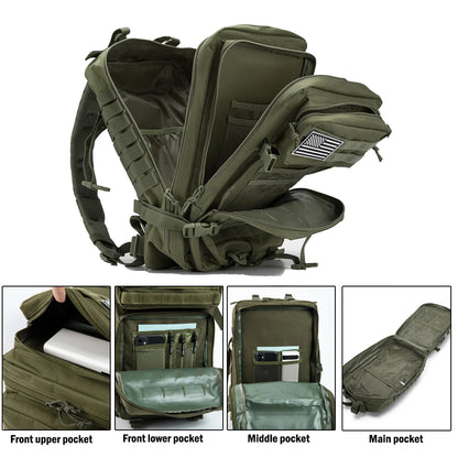 Tactical MOLLE Backpack 30L/50L – 3P Assault Pack for Hiking & Hunting