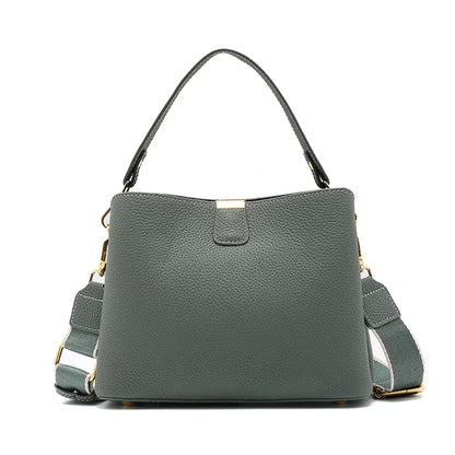 Genuine Leather Bucket Bag – Luxury Crossbody & Top Handle Bag