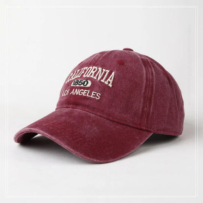 California 1850 Embroidered Baseball Cap – Washed Cotton Hat