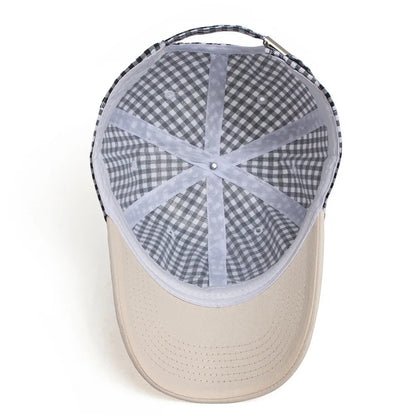 Plaid Baseball Cap – Soft Top Vintage Unisex Sun Hat