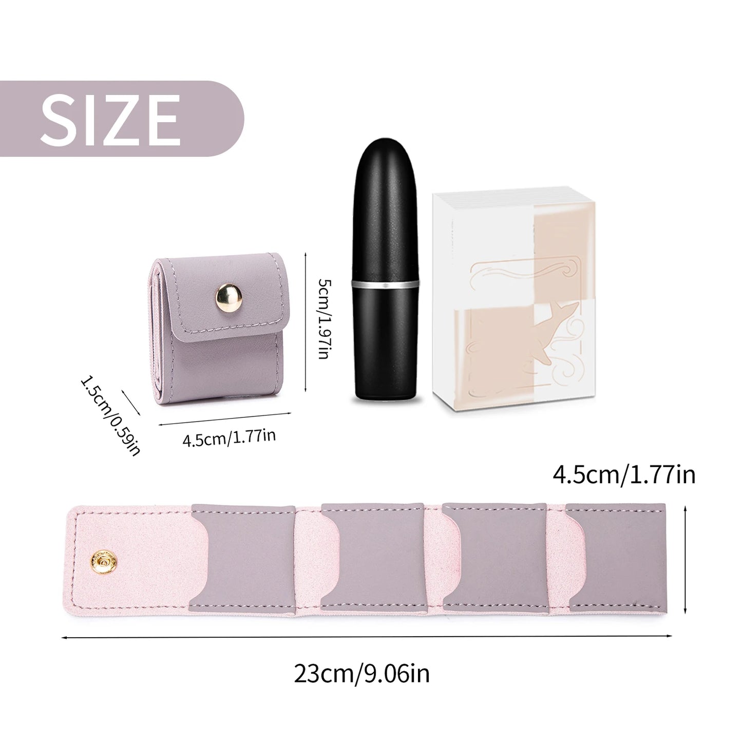 Jewelry Travel Pouch – Mini PU Leather Organizer with Snap Closure
